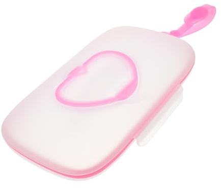 Boîte à Lingettes Humides Portable Bébé, Rose, PP, Réutilisable | Étui Suspendu pour Sorties Garçon et Filles, D’Une Main, Verrouillage D’Humidité, 1 Pièce