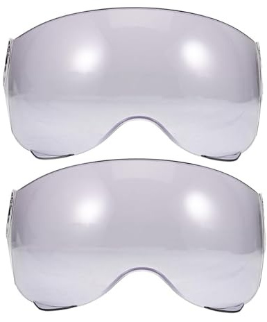 NULYLU 2 Pièce Visières Universelles pour Casque Motocyclette/Vélo – Lunettes Amovibles Anti-UV, Coupe-Vent et Imperméable – Protection Ouvert Demi-Visage, Gris
