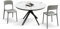 PAZZO DESIGN Table ronde extensible Adélaïde, table de cuisine et salle à manger, pieds croisés noirs, plateau couleur marbre blanc statuaire, fabriqué en Italie, de 120 à 170 cm - id_2282