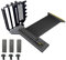 YIZITU PCI-E X16 Vertical Graphics Card Bracket Anti Interference GPU Extension Cable Video Card Mounting GPU Bracket