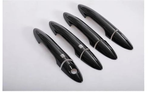 YSDSLS Aufkleber Glänzend Schwarz Carbon Faser Auto Türgriff Abdeckung Dekor Trim Aufkleber Styling Für Kia Für Rio 3 K2 2011-2016(Style 6)
