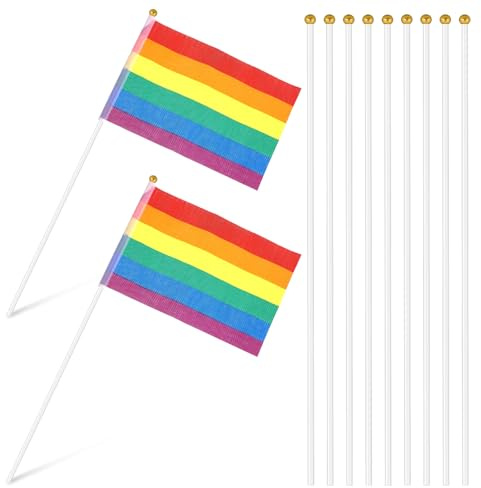 GOOHOCHY Asta Portabandiera Portatile in Plastica 50 Pezzi, 40 CM, Leggera e Resistente, per Uffici e Riunioni, Accessori per Bandiere da Tavolo