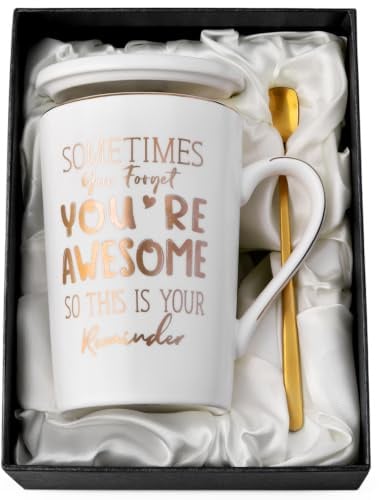 Birthday Gifts for Women,Thank You Gift,Inspirational Congratulations Gift | 14OZ Matt Ceramic Mug,Congratulations Gifts for Colleagues,Men,Friends,Encouraging Slogan,Microwave Not Safe,Dishwasher Safe