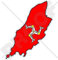 ISLE von MAN Karte-Flagge MANX Großbritannien UK 120mm Auto & Motorrad Aufkleber, Vinyl Sticker