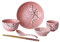 BESTonZON Set di 6 stoviglie in ceramica giapponese, per la casa, in ceramica, colore rosa