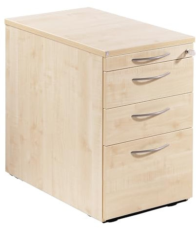 kaiserkraft | THEA - Standcontainer | Utensilienschub | 2 Materialschübe | Hängeregistratur | Ahorn-Dekor