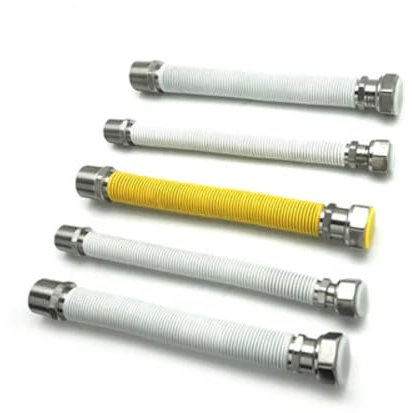 Dianhydro Kit 5 PZ Flessibili Inox ESTENSIBILI Rivestiti per CALDAIE A Gas mm 220/420