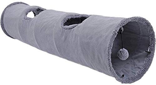Primst Cat Tunnel, Large Indoor Outdoor Collapsible Pet Toy Crinkle Tunnel Tube with Storage Bag for Cat, Dog, Puppy, Kitty, Kitten, Rabbit (51x12inch)