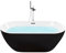 Whirlwanne freistehend mit LED-Beleuchtung 170 x 80 cm schwarz Nevis