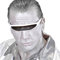 NET TOYS Futuristische Cyber-Brille Roboter - Weiß-Schwarz - Außergewöhnliches Unisex-Kostüm-Zubehör Space Sonnenbrille Cyborg - Bestens geeignet für Kostümfest & Mottoparty
