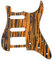 Alnicov 11 Hole Strat SSH Pickguard Guitar Scratch Plate for Standard Strat Modern Style Guitar Replacement,Wood Color