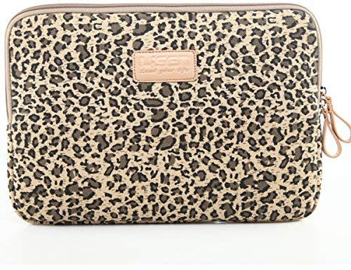 fdsmall Laptoptasche Schutzhülle Wasserdicht Neoprene, Laptop Sleeve Case Laptophülle Notebook Hülle Tasche für Acer/Asus/Dell/Lenovo/HP/Samsung (Leopard gelb, 15,6 Zoll)
