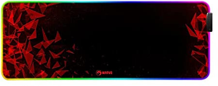Marvo MG011 Gaming-Mauspad mit 4 USB-Hub und 11 RGB-Effekten, XL 800 x 300 x 4 mm