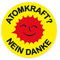 PREMIUM Aufkleber Atomkraft Nein Danke Sticker Auto Vespa Sticker Camper Wohnmobil Motorrad Waschanlagenfest Witterungs- und UV-beständig