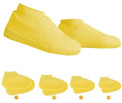 Cubiertas de Zapatos de Silicona Hillylolly Cubrecalzado Impermeable Antideslizante, Funda de Silicona Impermeables para Zapatos, Cubiertas de Zapatos de Silicona Impermeables Unisexo (L)