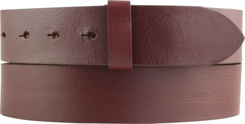 BELTINGER Gürtel aus Vollrindleder ohne Schnalle 4 cm | Jeans-Gürtel für Damen Herren 40mm | Vollleder-Gürtel in | Bordeaux 95cm