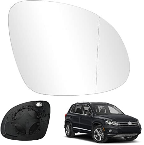 Spiegelglas Ersatz für VW Tiguan 2007-2016/Sharan 2010-2022, Außenspiegel Glas Asphärisch Ersatz für Skoda Yeti 2014-2017, Außenspiegel Verstellbar Geeignet, Umkehrlinse Rückfahrglas Spiegel (Rechts)