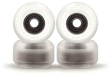 SPITBOARDS Fingerboard Bearing Wheels, CNC Polyurethane, Set of 4 Wheels, Finger Skate Wheels, Wheels (transparent)