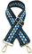 Angtex Taschengurt Schultergurt zum Wechseln für Damen-Handtaschen, verstellbar, 5 cm breit Wellen blau/Weiss