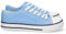 shoes&blues.es 74794-Zapatilla Plana de Mujer, Comoda, con Material de Lona, Estilo Bamba Casual, y Cierre de Cordones. Talla 38 Azul