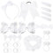 45 Stück Mädchen Haarschmuck Set, Weiß Haarschleife Schleife Haargummis Haarnadel Schleife Gummiband,Kinder Haarschmuck für Mädchen Teens Kleinkinder Halloween Weihnachten Kindertag Partygeschenke