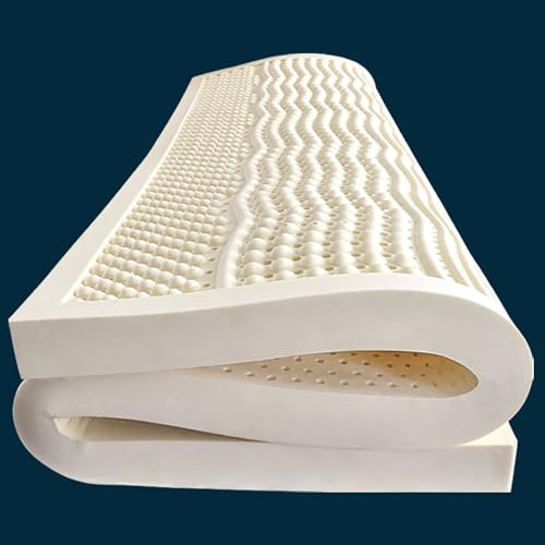 NAKEAH Colchón de Látex 100% Natural Medio/Suave - 7 Zonas Ortopédicas, Extraíble, 2.5cm, 150x190cm