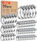 50 Pièces 8-50mm Collier de Serrage Set, Jeboler Réglable Collier Serrage Inox 304 Collier Serrage Métallique, Collier Durite en Acier Inoxydable pour l'automobile, l'industrie, le jardin, etc.