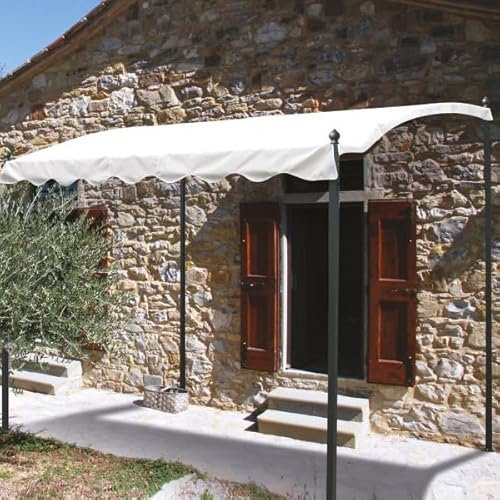 TETTO, TELO, RICAMBIO PER PERGOLA TESSUTTO IN POLIESTERE ECRU, 2x3 metri
