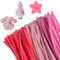 MIYUANNGKJ 300 Skt Pfeifenreiniger, 3 Verschiedene Rosa Pfeifenputzer Biegeplüsch Basteldraht 30cm Pfeifenreiniger Chenilledraht Pfeiffendraht für Kreative DIY-Projekte und Basteldeko für Kinder