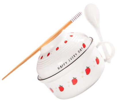 BGFYUSF Bol de Nouilles instantanées, boîte à déjeuner en Bois pour étudiant, 2 pièces