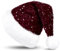 KONVINIT Weihnachtsmütze Erwachsene Nikolausmütze Weihnachtsmann Mütze Santa Claus Mütze mit Glitzer Pailletten und Plüsch Rand für Festliche Weihnachtsfeier Tannenbaum,wine rot