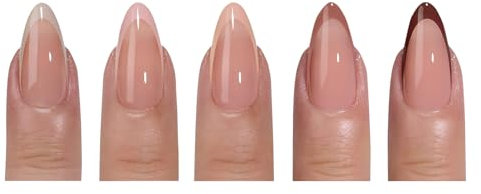 Gels Nails Tips Coloreds Press On 150Pcs 3 In 1 X Coat Tips Pre-applied Tip Step Fakes