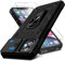 Kameraschutz Handyhülle für iPhone 11 Hülle mit iPhone 11 Schutzfolie*2 pcs, 360 Grad Magnet Metall Ring Halter für iPhone 11 Handytasche Case Militär Stoßfest Schutzhülle für iPhone 11 (Schwarz)