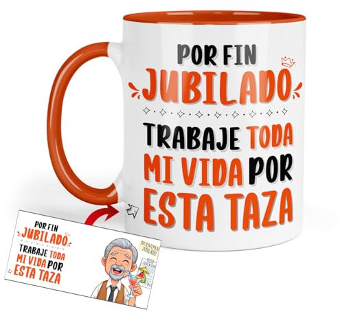 Kembilove Taza jubilacion | Regalos originales para jubilados | Jubilacion mujer | Jubilacion hombre | Regalos originales | Regalos jubilacion hombre (Modelo 2-6)