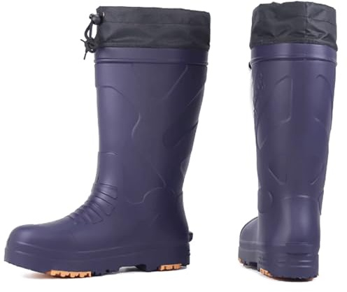 Hja Boutiques UK Stivali da Pesca Stivali Alti ispessiti Caccia Trampolieri da Pesca Trampolieri all'aperto con Flanella Accogliente per Gli Sport all'Aria Aperta Stivali da Pioggia
