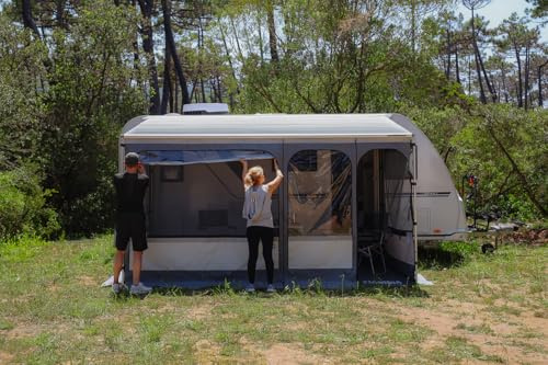Fiamma Privacy Caravanstore Zip XL Grey PVC Awning 16kg 280cm Waterproof Windproof Aluminium Zip