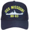 USS Missouri BB-63 Baseball Cap Navy Blue Made in USA