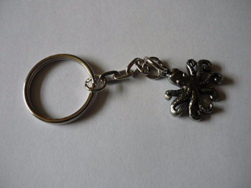 Octopus W13 Emblem aus feinem englischen Zinn auf einer Split Ring Schlüsselanhänger/