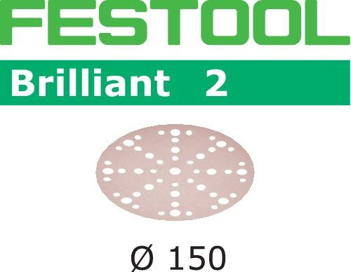 FESTOOL 575148 Multi-Jetstream Schleifscheiben Brilliant 2, Durchmesser 150 mm, Korn 150 mm, 100 Stück