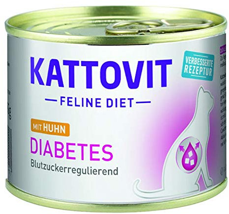 Finnern - Kattovit 10 x High Fibre 185g Katzenfutter Huhn bei Diabetes/Gewicht (10,24 €/kg)
