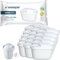 Wessper Water Filter Cartridges 15 Pieces | Replacement for Dafi Unimax Aquaphor A5 Brita Maxtra+ Philips AWP212/10 Water Filter Jug | Water Filter Cartridges Reduces Chlorine & Limescale