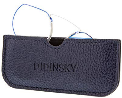 DIDINSKY Lesebrille für Damen und Herren Randlose. Blaulicht das Computerleser blockiert. Unzerbrechliche Anti-Glare-Brille im Taschenformat. Blue +2.0 - HERMITAGE ROUND
