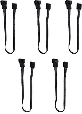 Mavis Laven 5PCS 4PIN Fan Power Extension Cable, PWM Connector Case Fan Extension Power Cable for CPU or Computer Chassis Fan