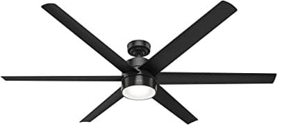 Hunter Solaria Indoor/Outdoor Ceiling Fan with LED Light and Wall Control