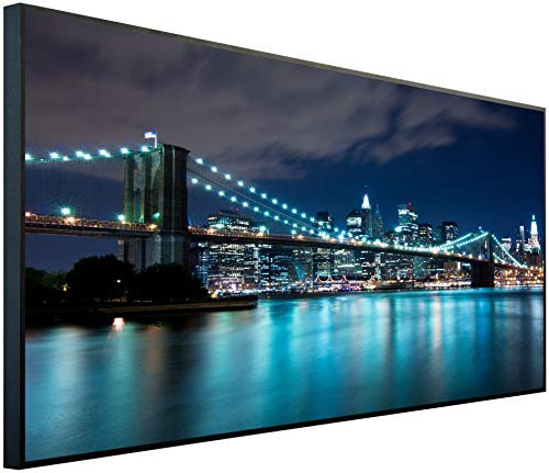 Ecowelle Calefacción por infrarrojos con imagen | 750 W | 60 x 120 cm | calefacción por infrarrojos | fabricado en Alemania | d 36 puente Brooklyn