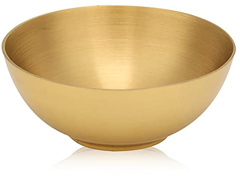 ASHATA Bols d'offrande bouddhistes tibétains, bol d'offrande d'eau bouddhiste fait à la main en laiton, ustensile décoratif de bol de culte de Bouddha de méditation de yoga (7,5 cm *