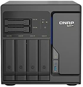 Qnap TS-H686-D1602-8G 6 Bay Desktop NAS Gehäuse, Netzwerkspeicher mit 4 x 2.5GbE Ports, 4 x 3.5-inch Drive Bays & 2 x 2.5-inch SATA Drive Bays, One Size