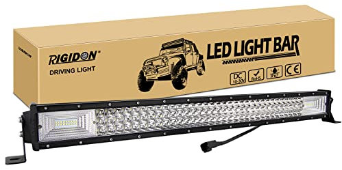 RIGIDON Wasserdicht Led Lichtleiste,12V 24V led bar lampe, 32 Zoll 80cm 405W Spot Flut-Combo-Strahl offroad beleuchtung für Auto SUV ATV, UTV, LKW, Fahrzeuge, 6000K Weiß led nebelscheinwerfer