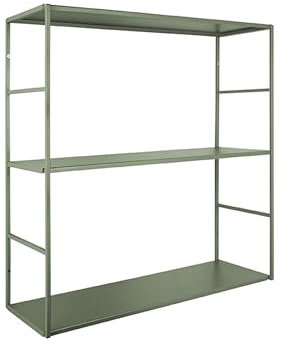 Present Time Wandregal Level - Dschungel Grün - 60x16x45cm - Platz - Eisen - Regal Wand - Küchenregal Hängend