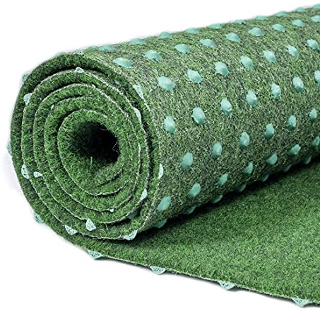 Carpeto Kunstrasen Balkon 100x1400cm 6mm Salbeigrün Wetterfest Pflegeleicht | Kunstrasenteppich für Terrasse UV-Beständig Wasserabweisend Reinigungsmittelbeständig Robust Realistisch Verkauf pro Meter